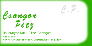 csongor pitz business card